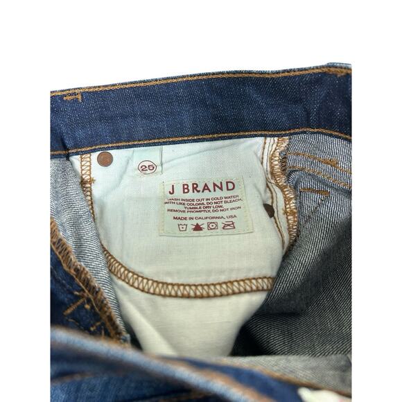 J Brand Jeans Size 25 Low Rise Pencil Leg Dark Fashion Wash 32" Inseam - Picture 5 of 9